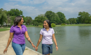 BSLS _26 shoot-05 a women and young girl walking and laughing by water