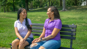 BSLS _26 shoot-12 a women and young girl sitting on a bench talking
